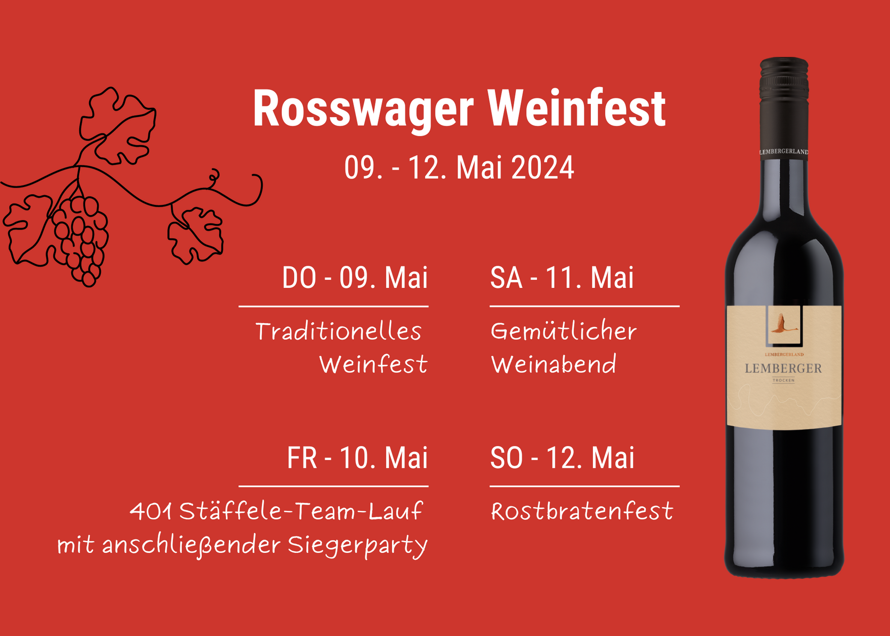 Rosswager Weinfest | 09. - 12.05.