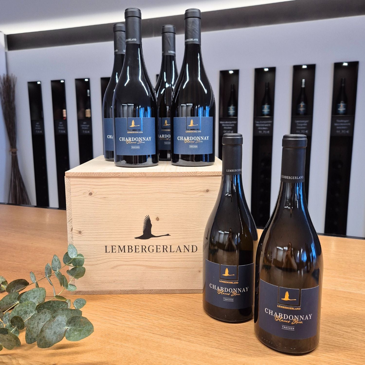 Jahrgang 2024 Subskription: 6 x Chardonnay "Blauer Stein" trocken (Holzkiste)