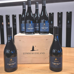 Jahrgang 2023 Subskription: 6 x Lemberger "Blauer Stein" trocken (Holzkiste)